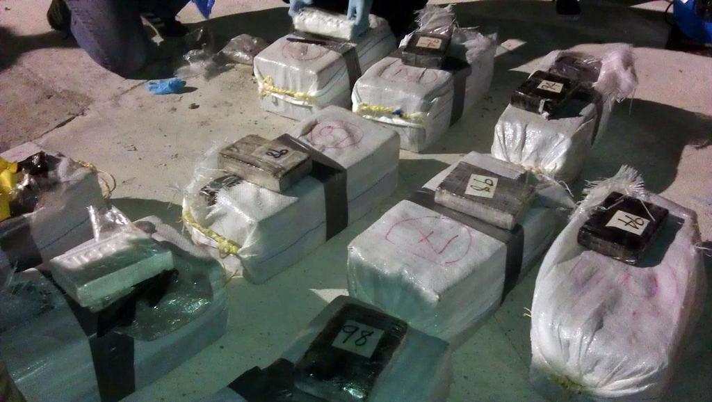 250 kilos of cocaine seized from on board SY Hygeia of Halsa ©  National Crime Agency